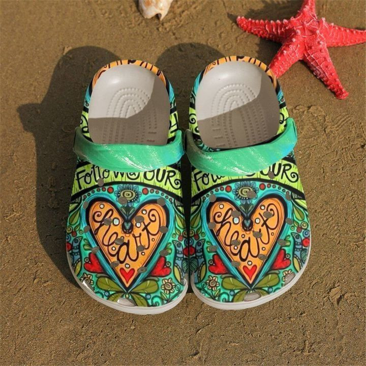 Hippie Follow Your Heart Rubber clog Shoes Comfy Footwear