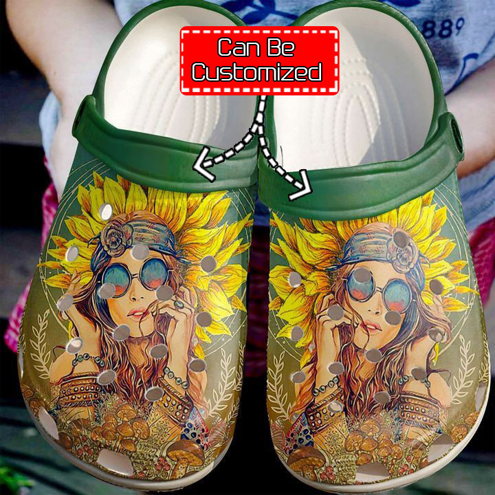 Hippie - Hippie Sunflower Girl clog Shoes For Men And Women
