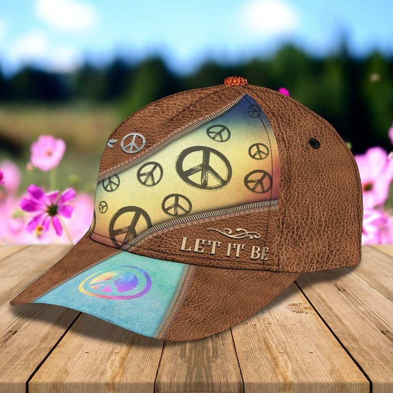 Hippie Let It Be Classic Cap Baseball Cap Trucker Hats Custom Hats Gifts For Men & Women