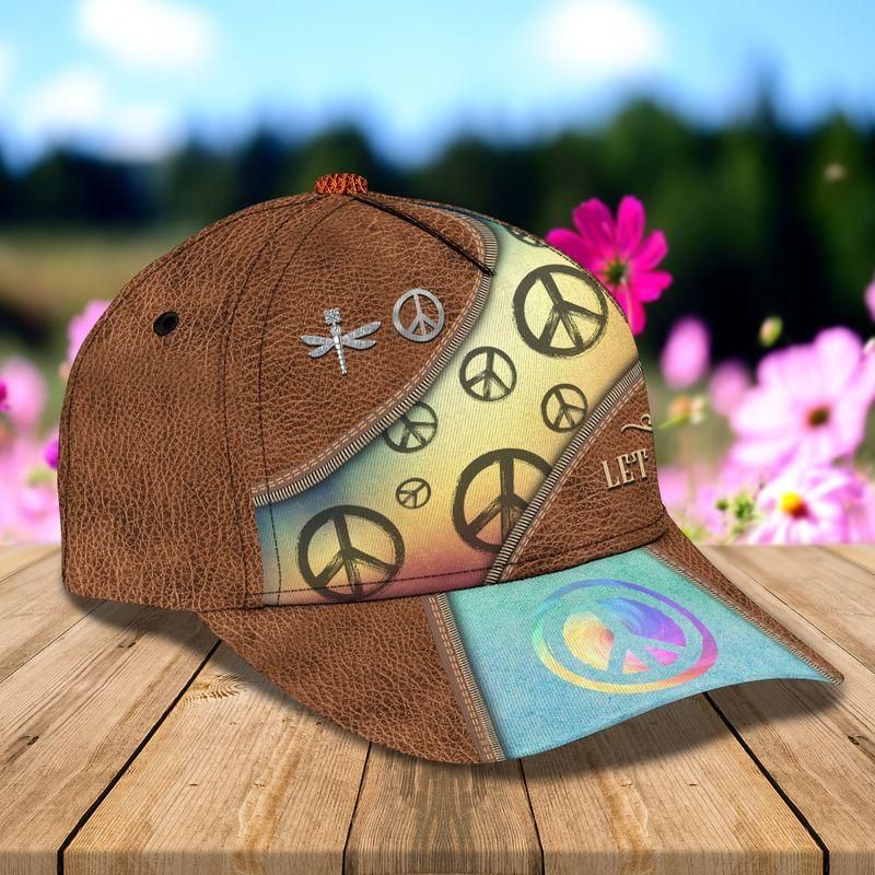 Hippie Let It Be Classic Cap Baseball Cap Trucker Hats Custom Hats Gifts For Men & Women