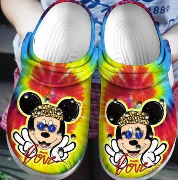 Hippie Mickey Mouse clog Shoes