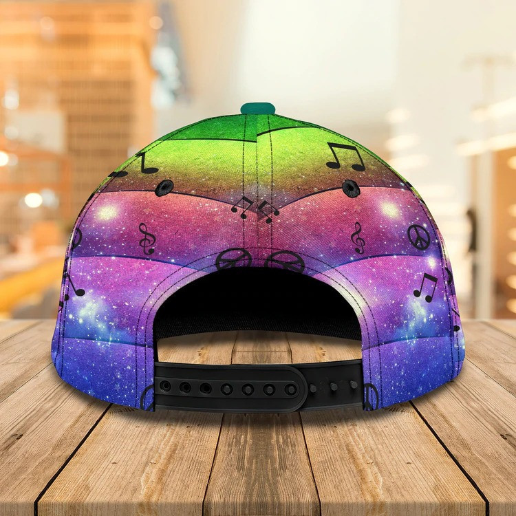 Hippie Music Personalized Hippie Cap 3D Classic Cap for Hippie Lovers for Girls Trucker Hats Custom Hats Gifts For Men & Women