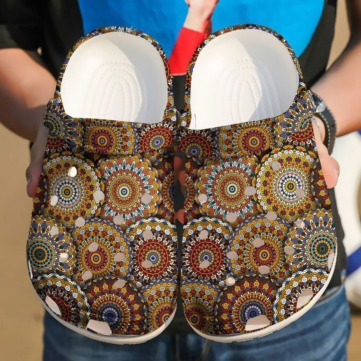 Hippie Pattern Classic Clogs Shoes