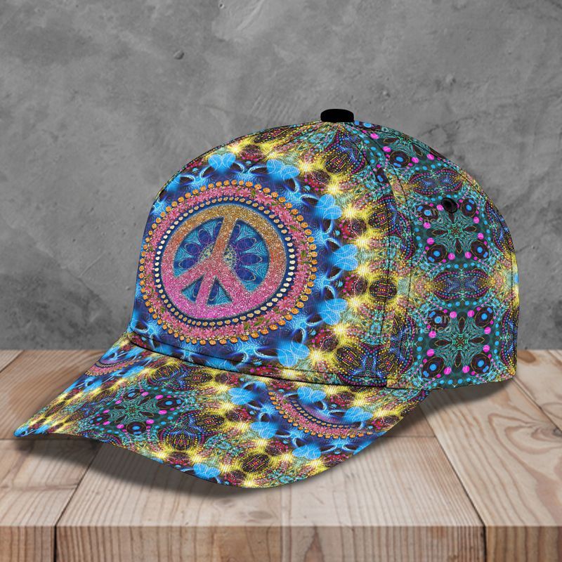Hippie Peace Colorful Trending Classic Cap Baseball Cap Trucker Hats Custom Hats Gifts For Men & Women