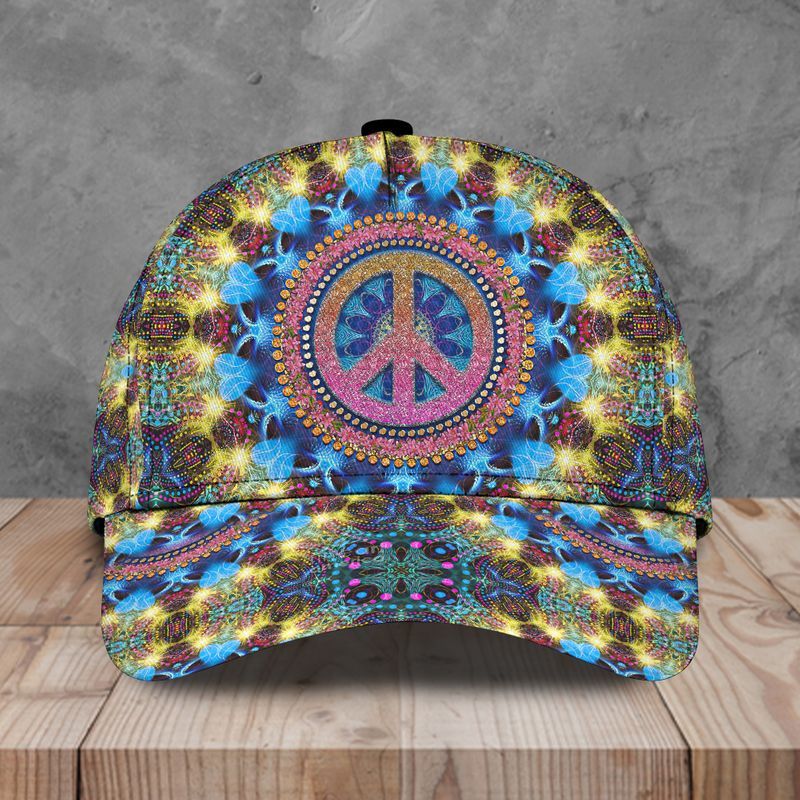 Hippie Peace Colorful Trending Classic Cap Baseball Cap Trucker Hats Custom Hats Gifts For Men & Women