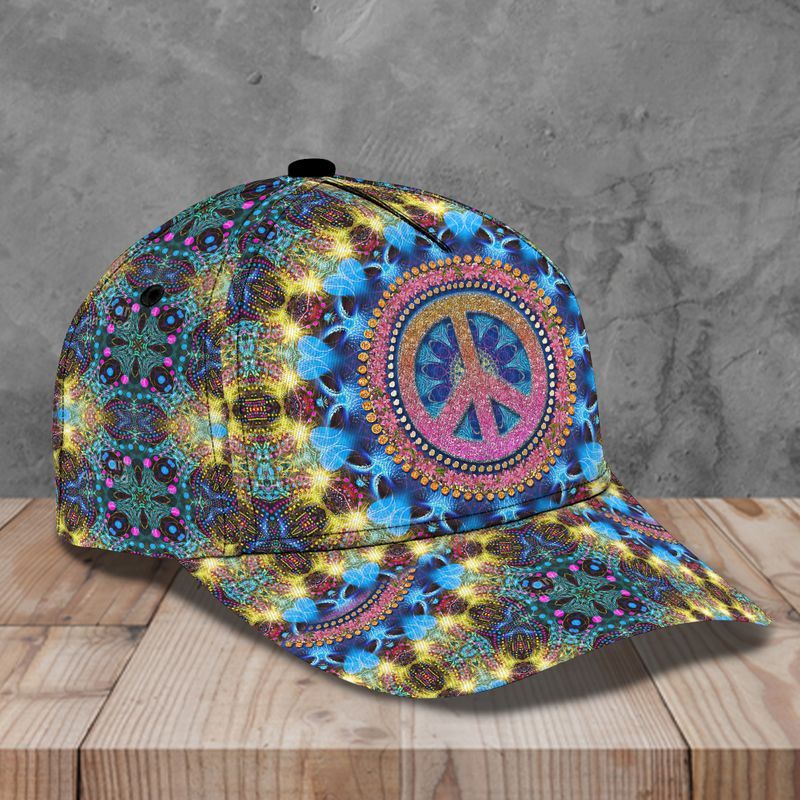Hippie Peace Colorful Trending Classic Cap Baseball Cap Trucker Hats Custom Hats Gifts For Men & Women