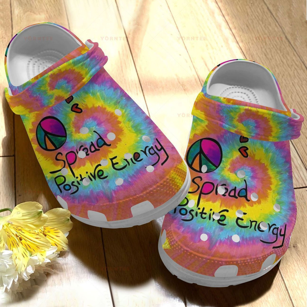 Hippie Positive Energy Gift For Lover Rubber clog Shoes Comfy Footwear