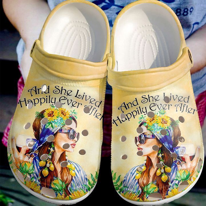 Hippie She Live Happily Classic Clogs Shoes