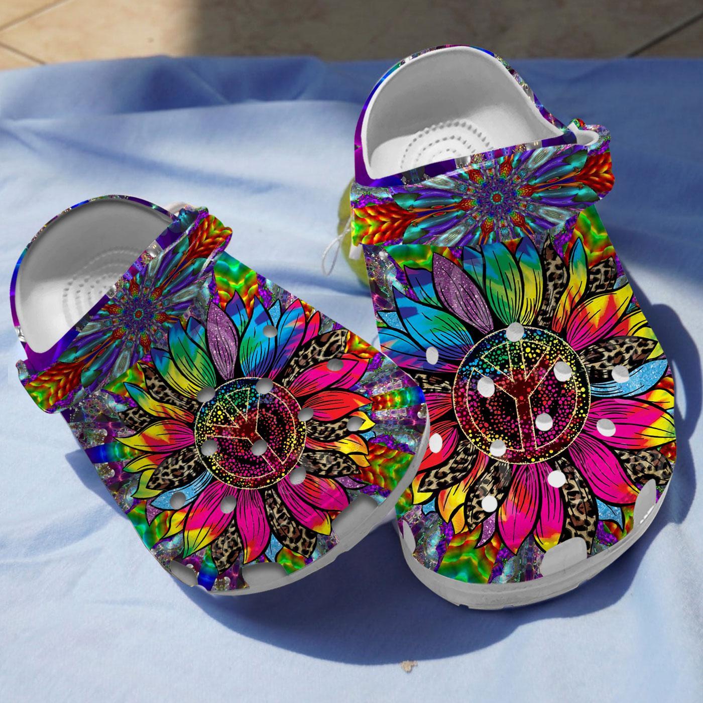 Hippie soul Crocs Crocband Clogs Shoes Comfortable For Men Women and Kids