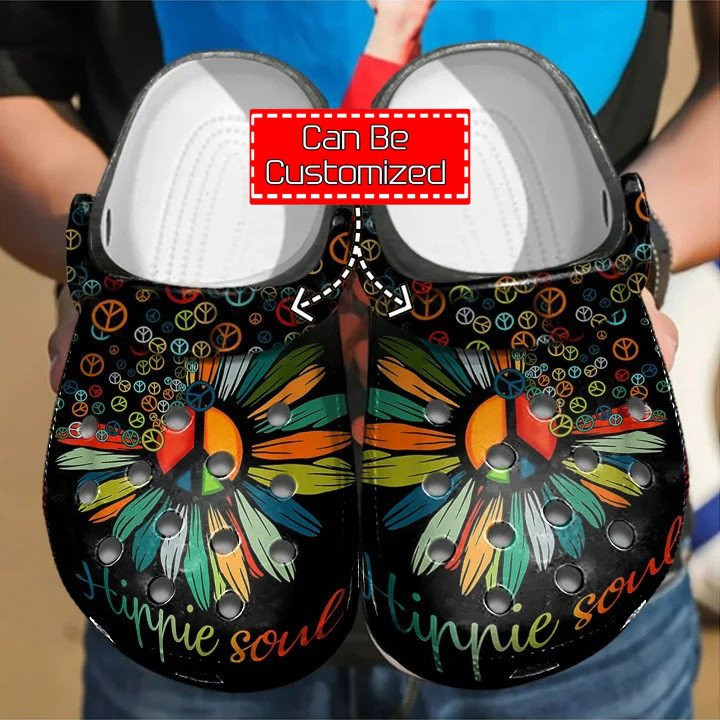 Hippie Soul Sunflower clog Shoes Custom