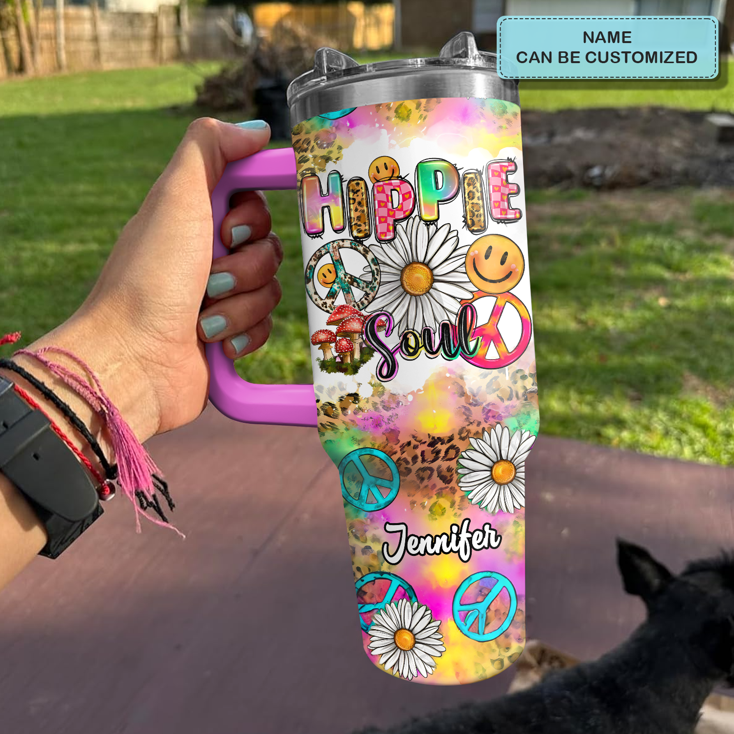 Hippie Soul Van Custom Stanley Cup 40 oz 30 oz Tumbler With HandleTVC2301724 - Image 2