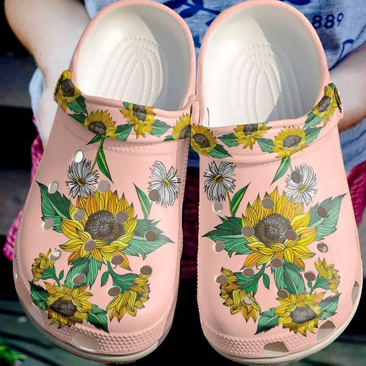 Hippie Sunflower Garden clog Shoes