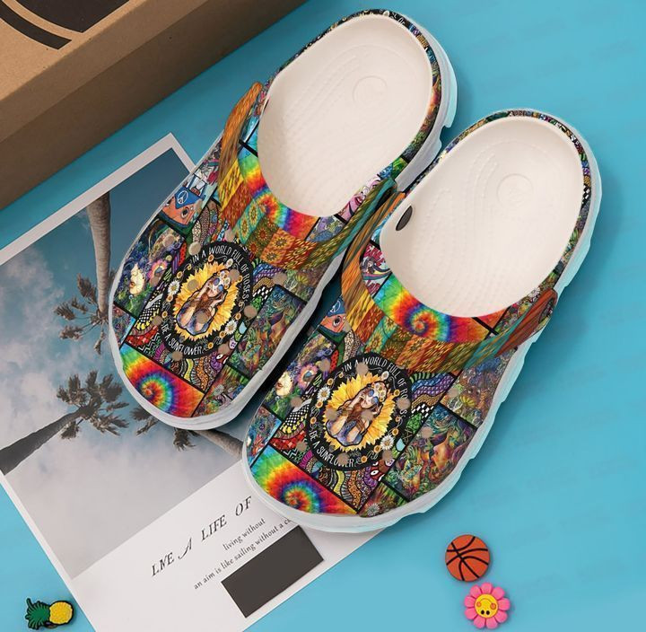 Hippie Sunflower Girl clog Shoes
