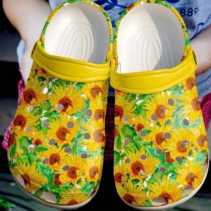 Hippie Sunflowers Classic Clogs Shoes