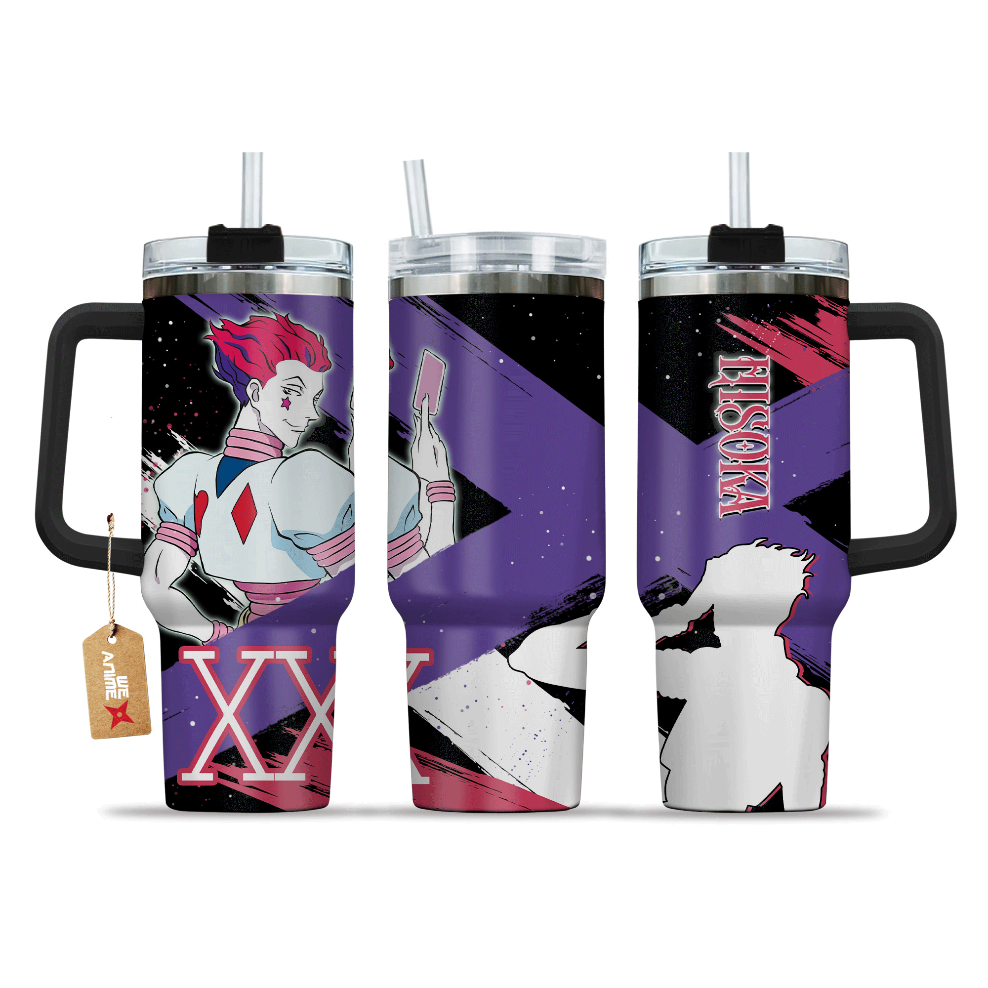 Hisoka Hunter x Hunter Anime Custom Stanley Cup 40 oz 30 oz Tumbler With HandleTVC2301209