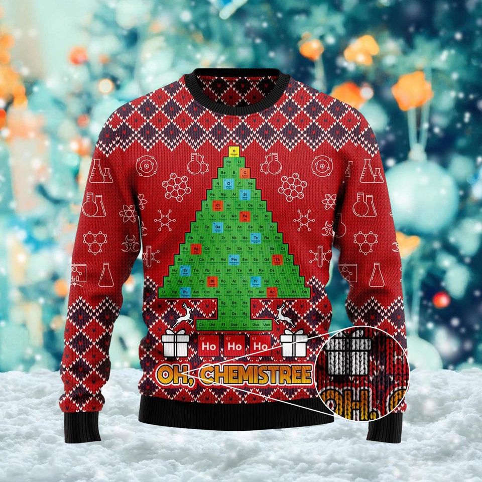 Ho Ho Ho Chemistree Ugly Christmas Sweater