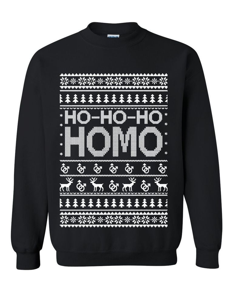 Ho-Ho-Ho HOMO Ugly Christmas Sweater