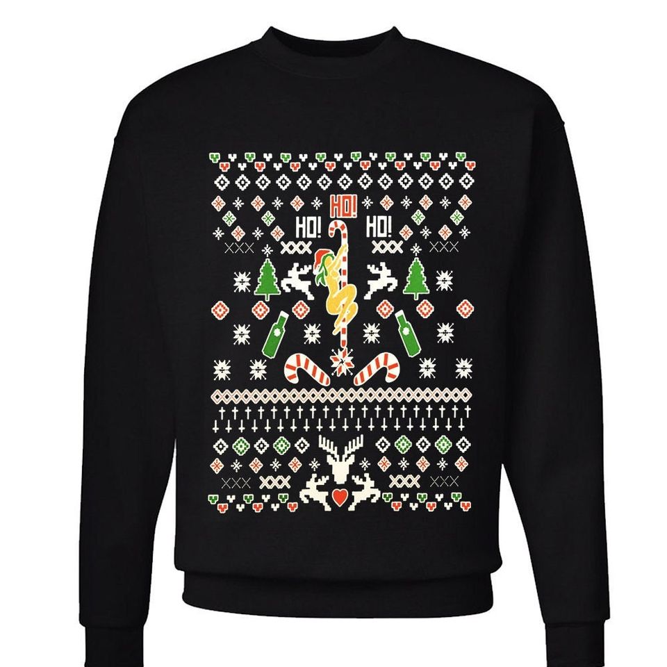 Ho Ho Ho Pole Dancer Christmas Sweater
