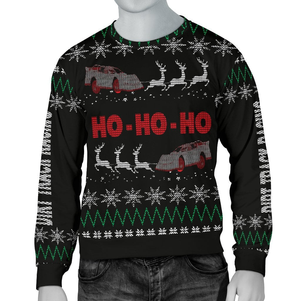 Ho Ho Ho Reindeer Ugly Christmas Sweater 2024 Apparel Xmas Mens Christmas Sweater Gift - Image 2