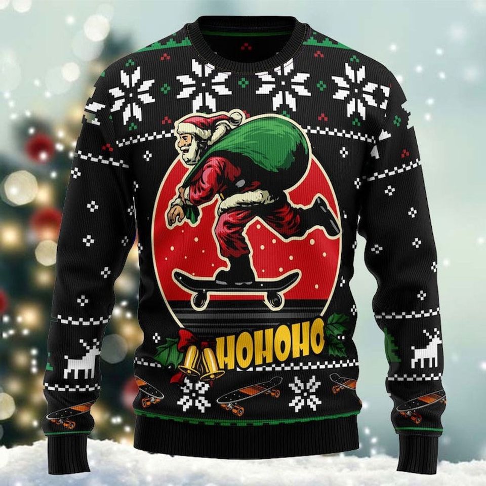 Ho Ho Ho Santa Quotes 3D Holiday Sweater