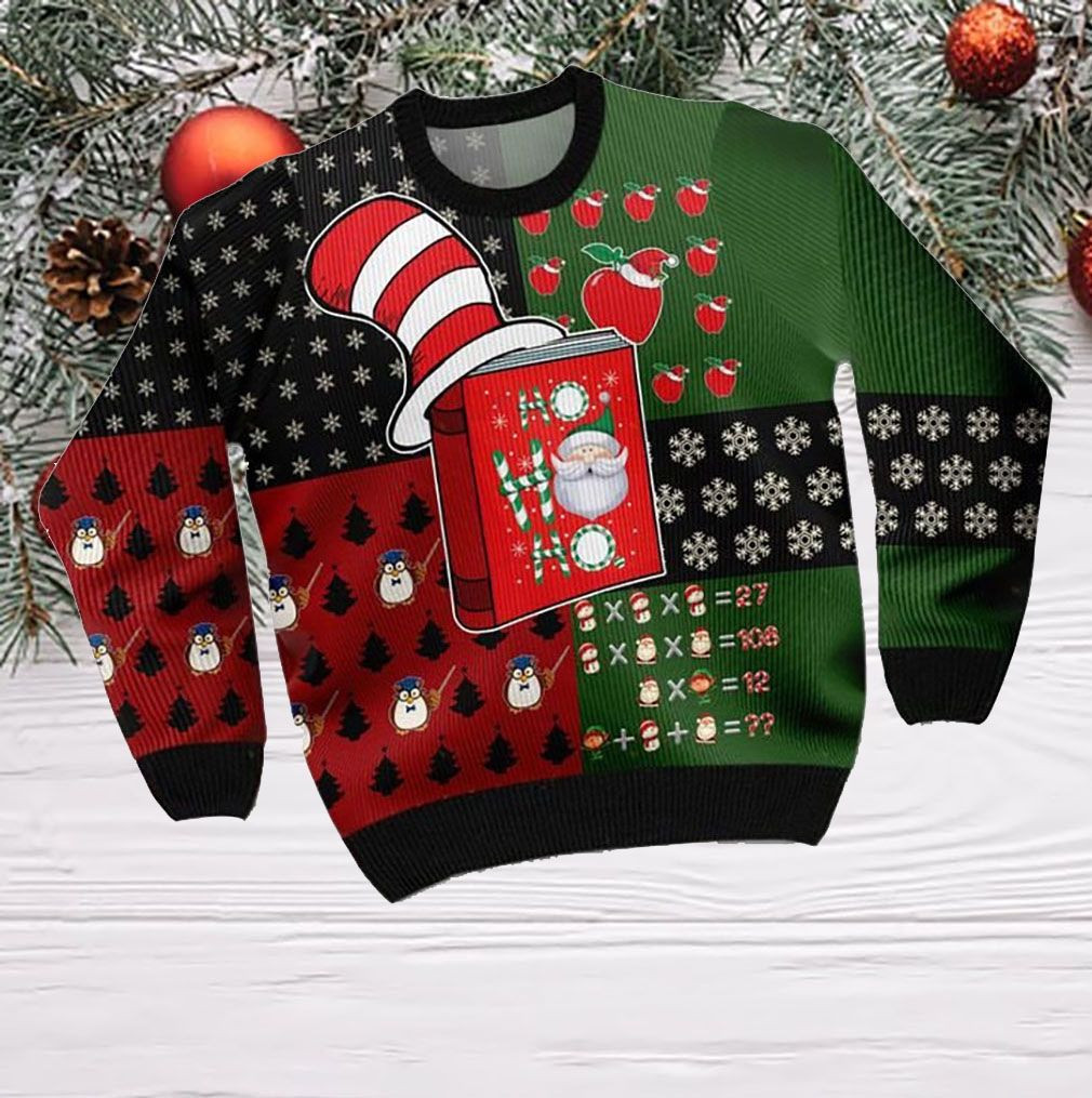 Ho Ho Ho Teacher Ugly Christmas Sweater Adult 3D Funny Matching for family
