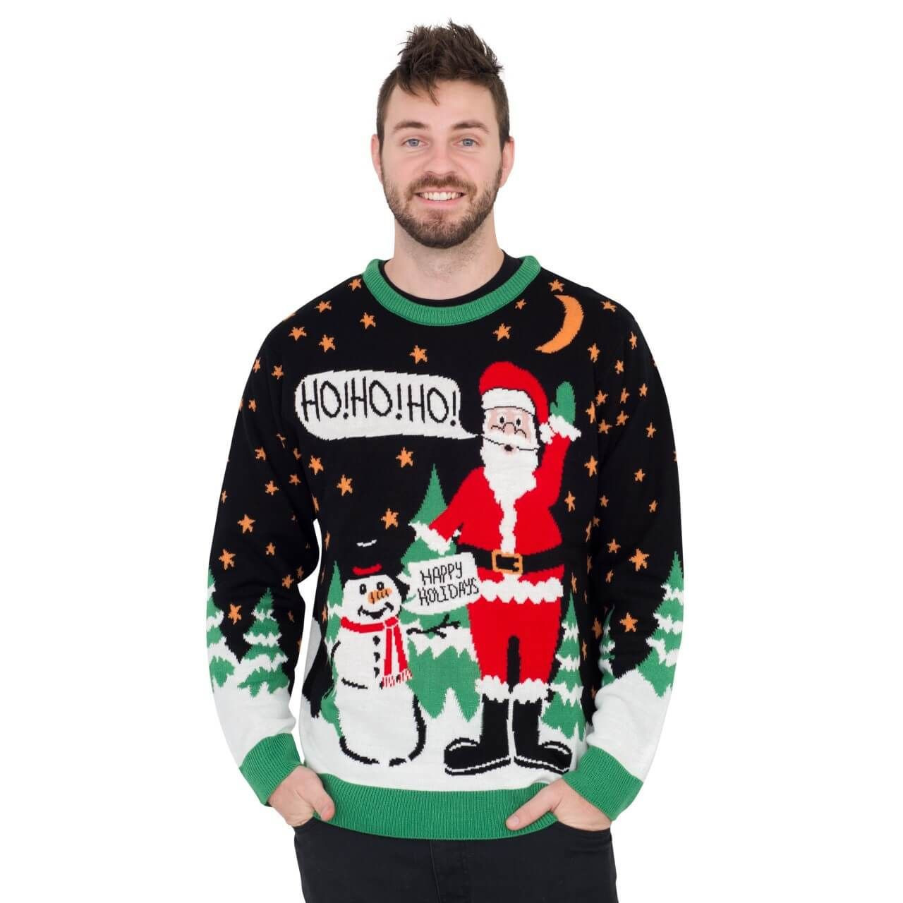 Ho Ho Ho Ugly Christmas Sweater Adult 3D Funny Matching for family