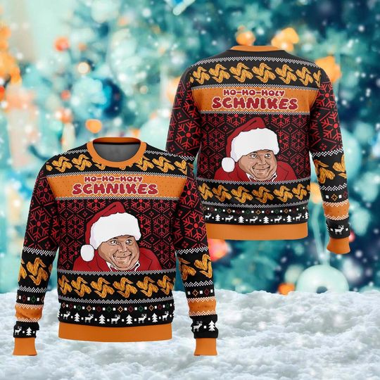 Ho Ho Holy Schnikes Ugly Christmas Sweater, Fat Boy Movie Xmas 3D Sweater - Image 2
