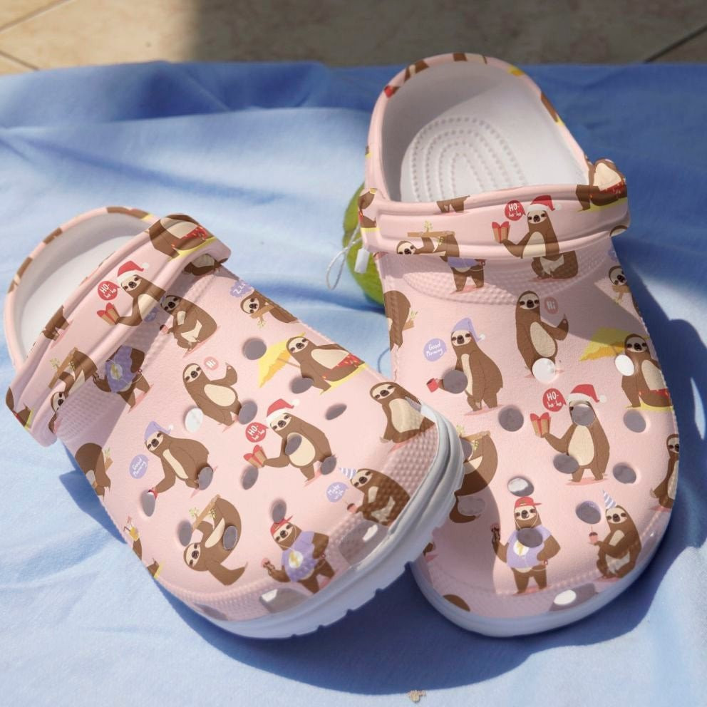 Hobby Sloth Shoes - Read Eat Enjoy clogs Birthday Gift