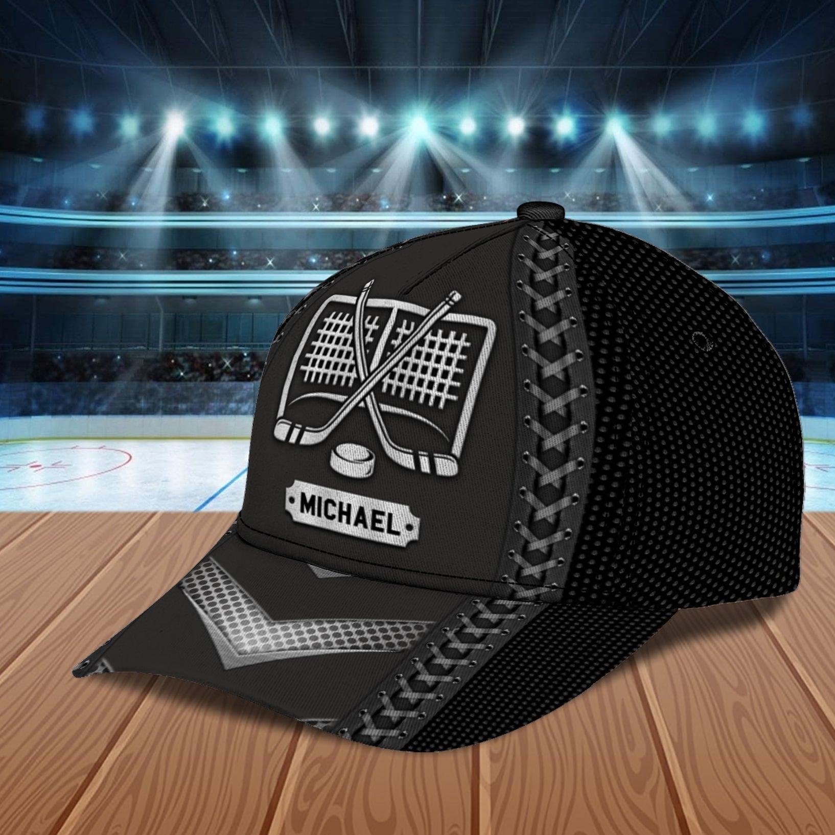 Hockey Badge Hockey Personalized Classic Cap, Personalized Gift for Hockey Lovers Trucker Hats Custom Hats Gifts For Men & Women