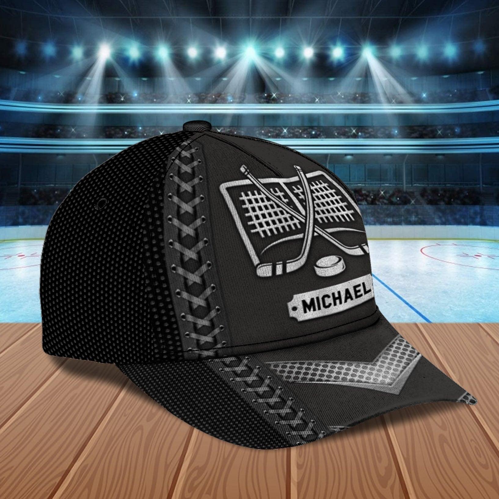 Hockey Badge Hockey Personalized Classic Cap, Personalized Gift for Hockey Lovers Trucker Hats Custom Hats Gifts For Men & Women