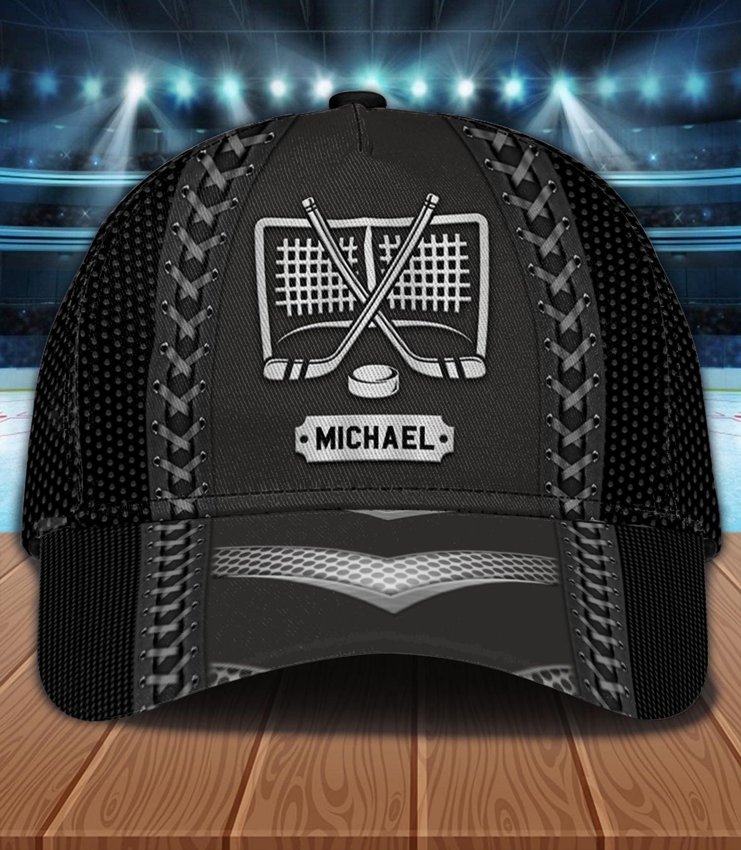 Hockey Badge Hockey Personalized Classic Cap, Personalized Gift for Hockey Lovers Trucker Hats Custom Hats Gifts For Men & Women