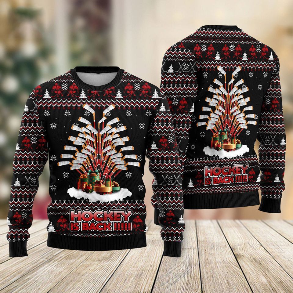 Hockey Is Back Ugly Christmas Sweater
