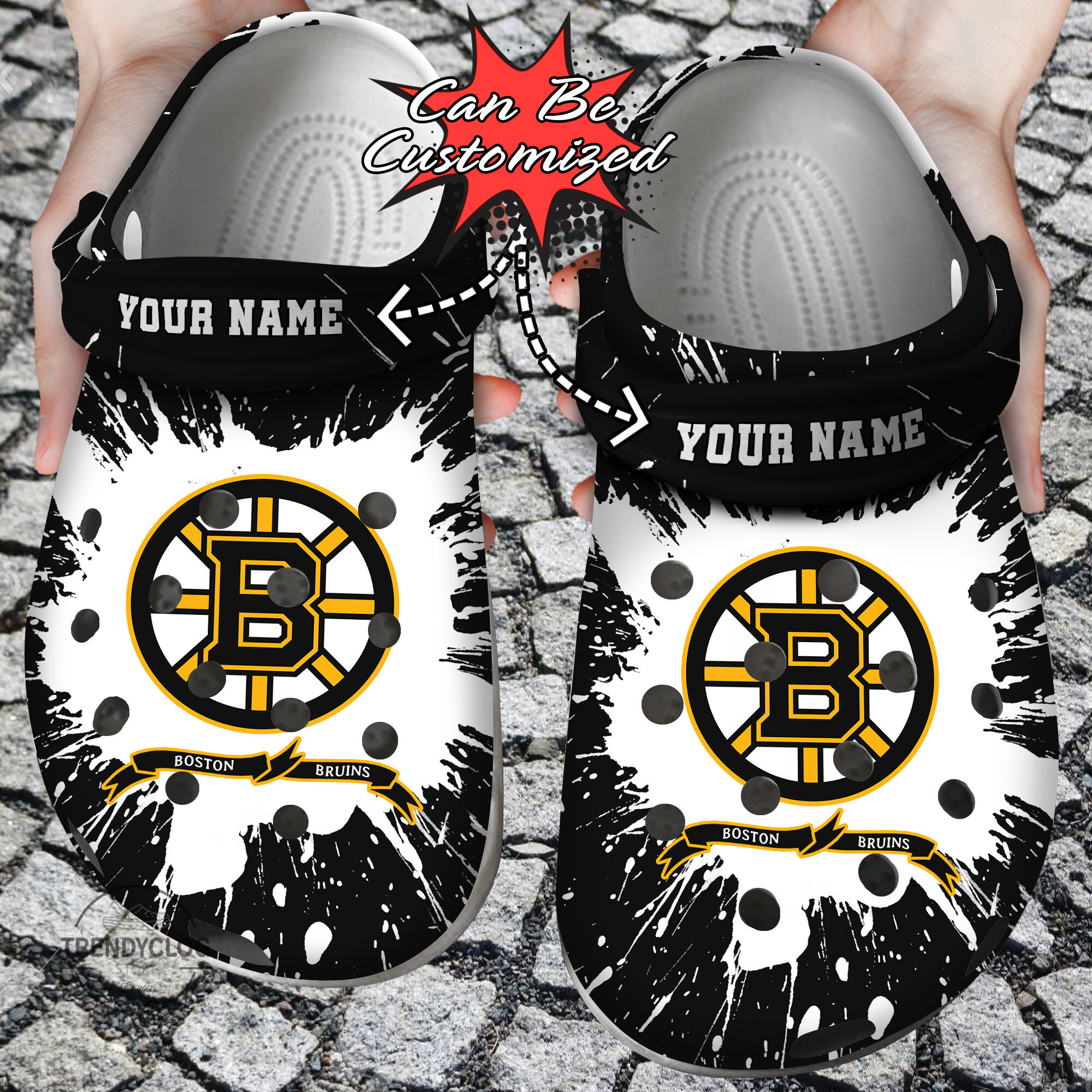 Hockey Personalized BBruins Team Clog Shoes