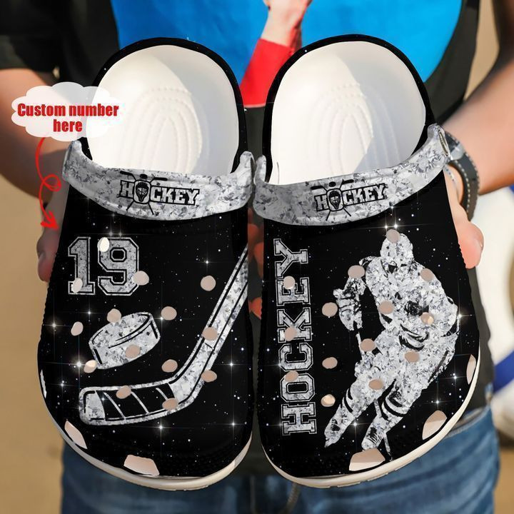 Hockey Personalized Diamond clog Shoes