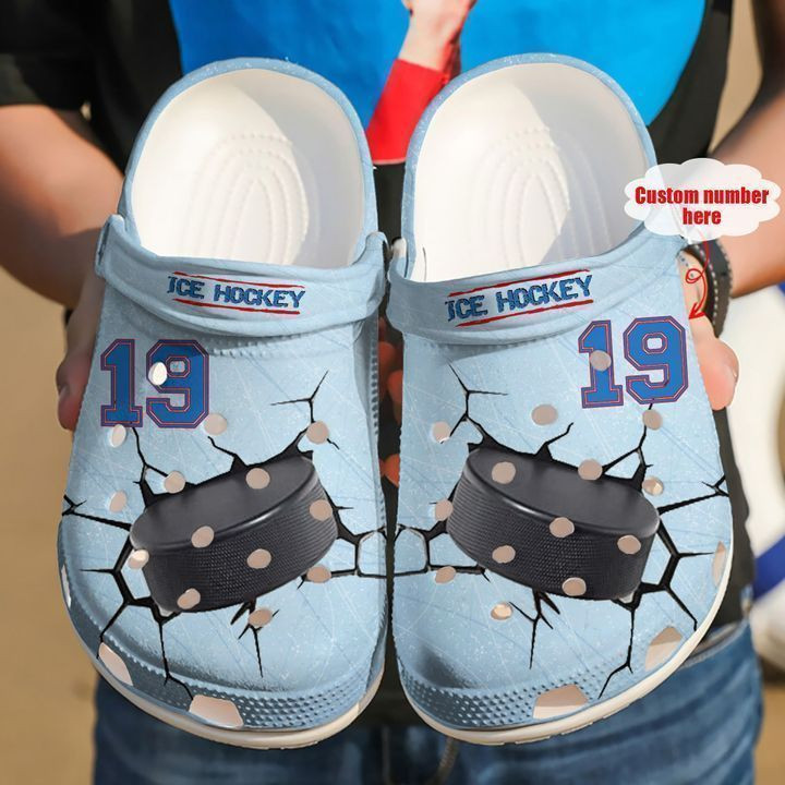 Hockey Personalized Ice Lover Clog Shoes