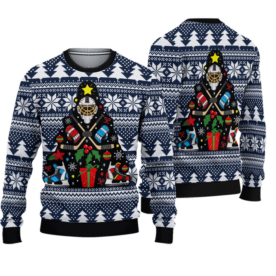 Hockey Ugly Christmas Sweater, Ugly Christmas Sweater