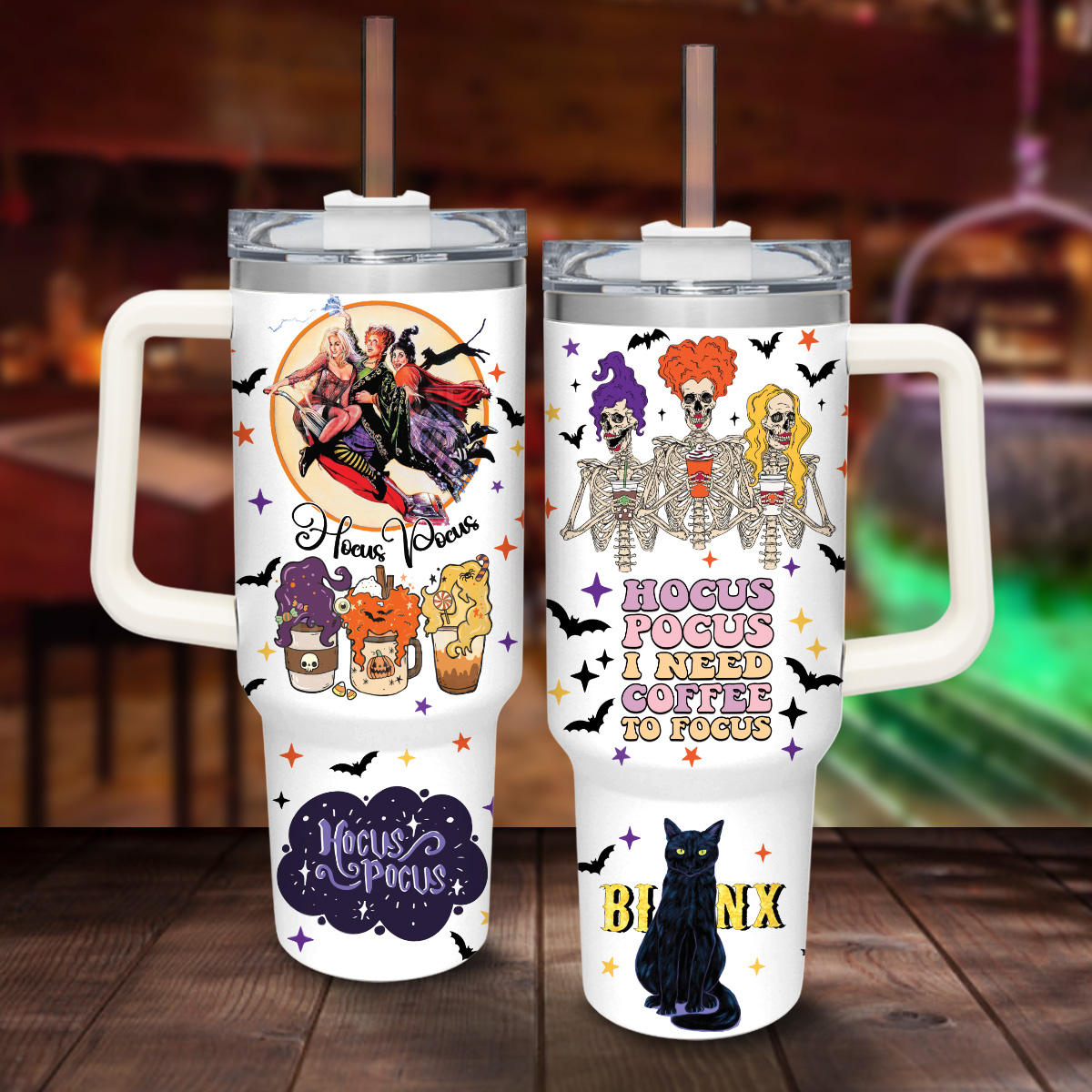 Hocus Pocus Cartoon Custom Stanley Cup 40 oz 30 oz Tumbler With HandleTVC2301822