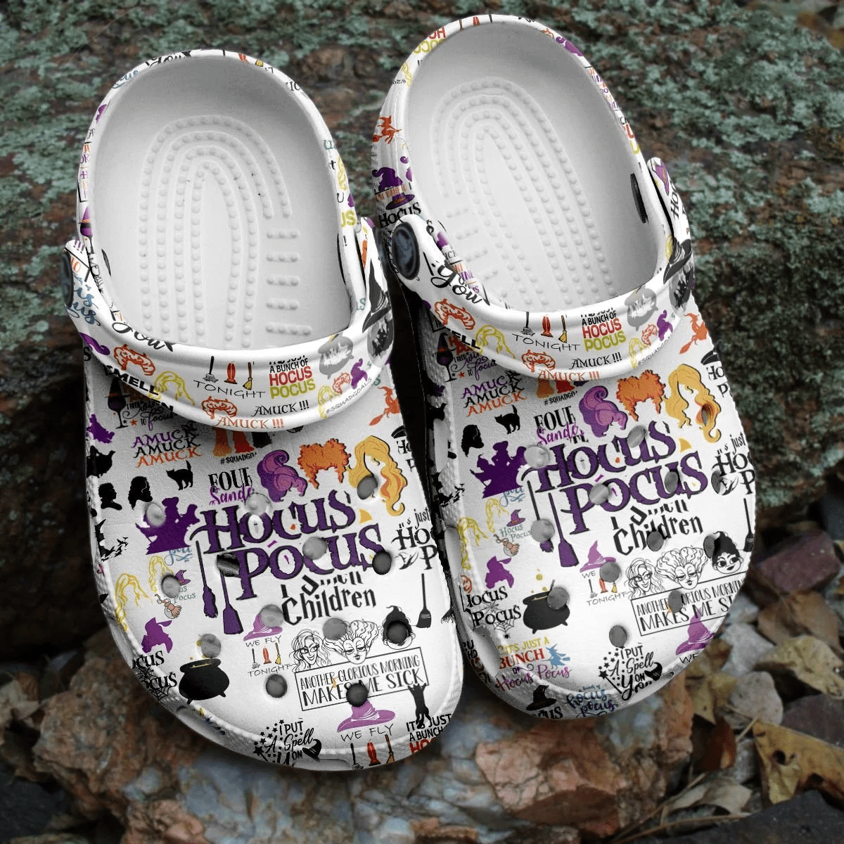 Hocus Pocus Halloween Crocs Crocband Clogs Shoes Comfortable For Men Women