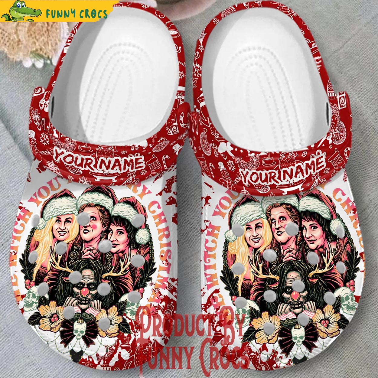 Hocus Pocus Movie Christmas Crocs Crocband Clogs Shoes Comfortable For Men Women and Kids