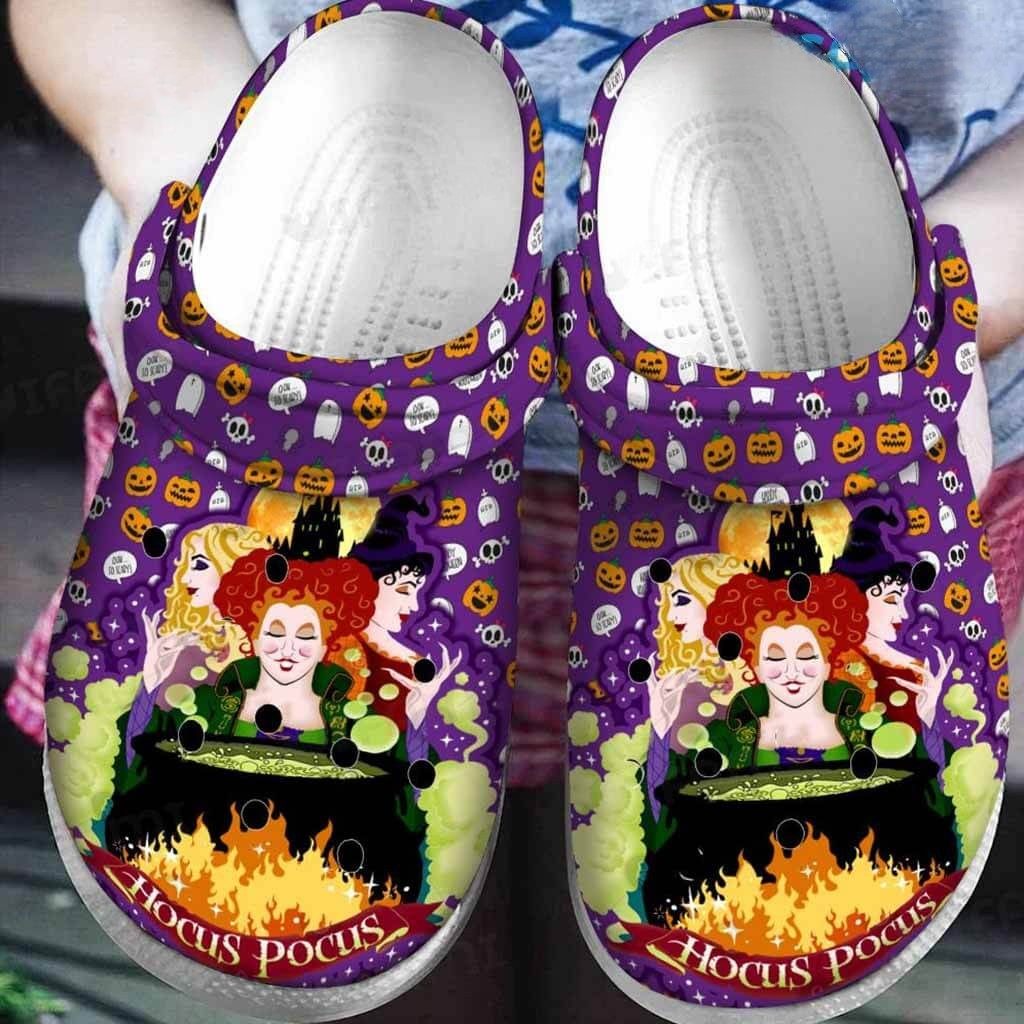 Hocus Pocus Movie Crocs Crocband Clogs Shoes Comfortable For Men Women and Kids