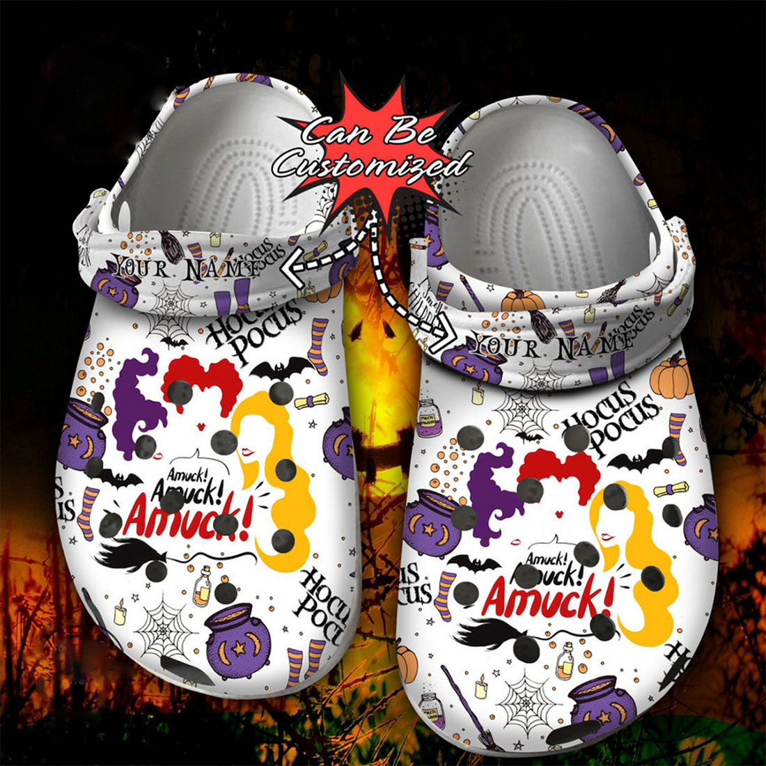 Hocus Pocus Movie Crocs Crocband Clogs Shoes Comfortable For Men Women and Kids