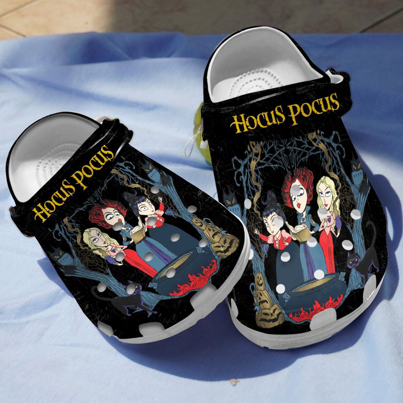 Hocus Pocus Movie Crocs Crocband Clogs Shoes Comfortable For Men Women and Kids