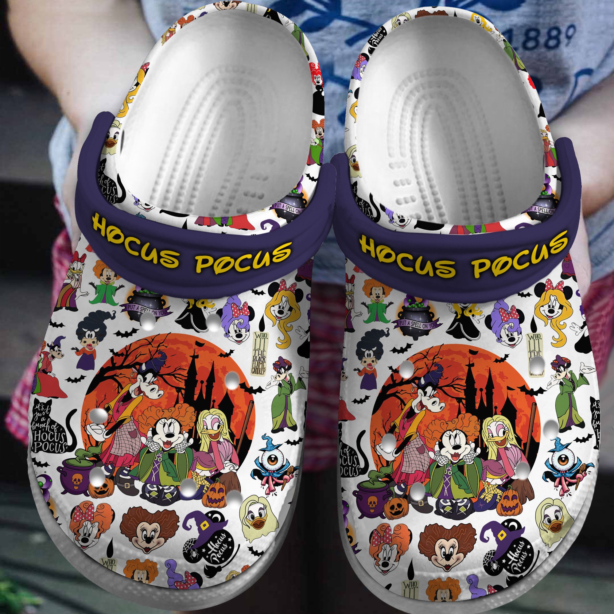 Hocus Pocus Movie Crocs Crocband Clogs Shoes Comfortable For Men Women and Kids