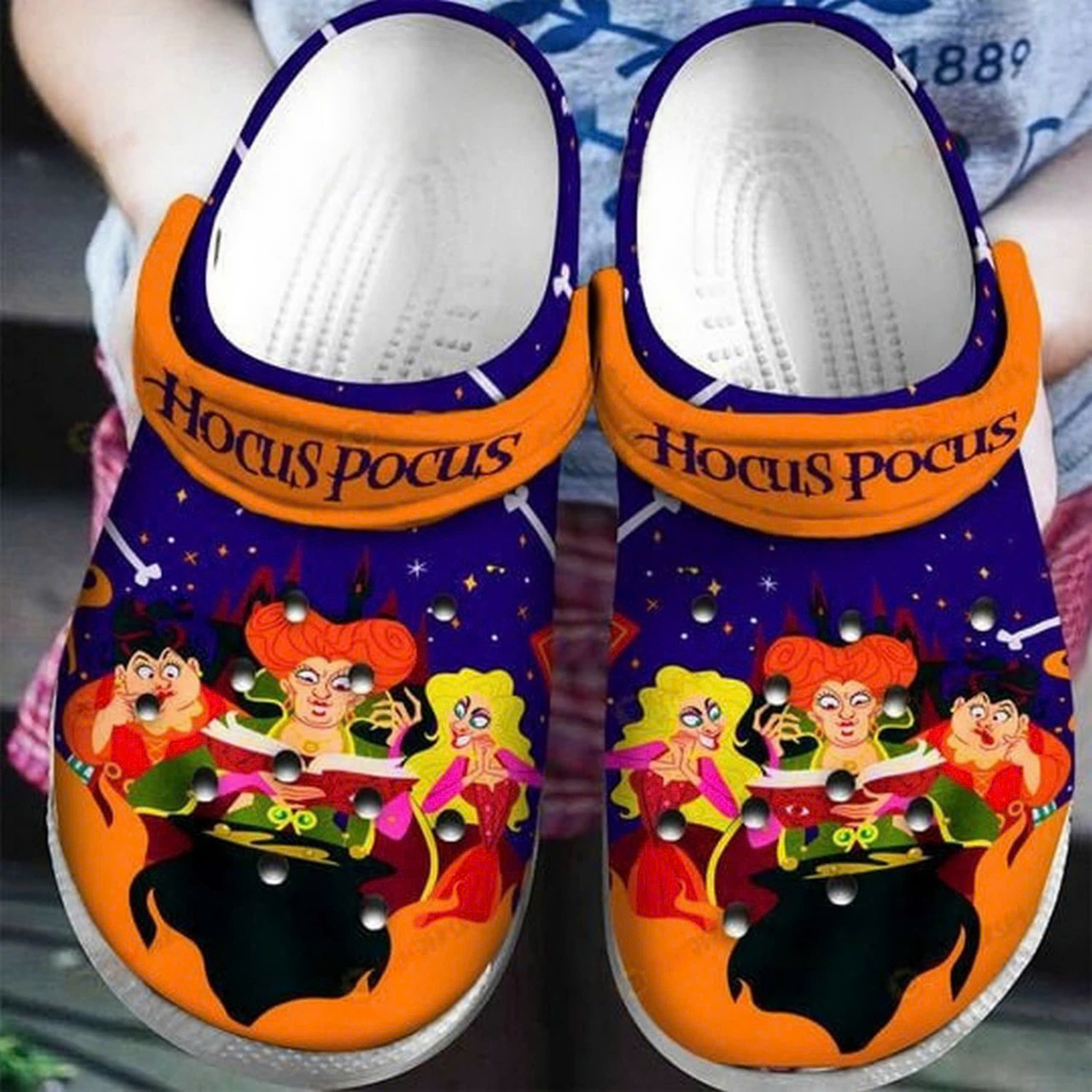 Hocus Pocus Movie Crocs Crocband Clogs Shoes Comfortable For Men Women and Kids