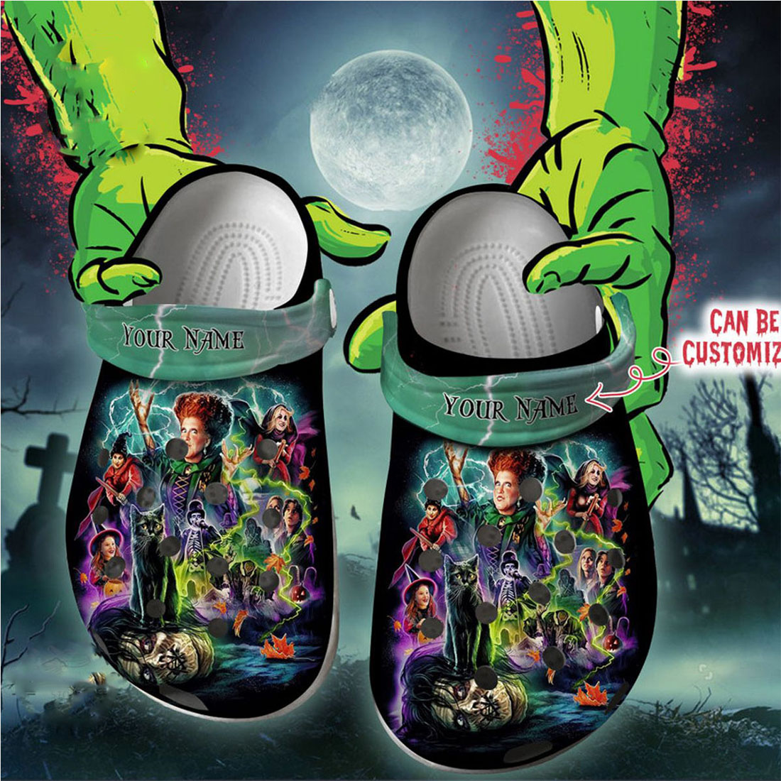 Hocus Pocus Movie Crocs Crocband Clogs Shoes Comfortable For Men Women and Kids