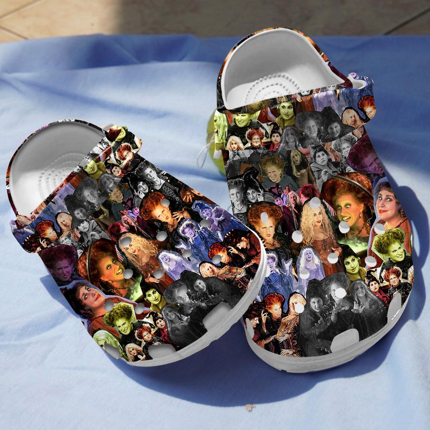 Hocus Pocus Movie Crocs Crocband Clogs Shoes Comfortable For Men Women and Kids