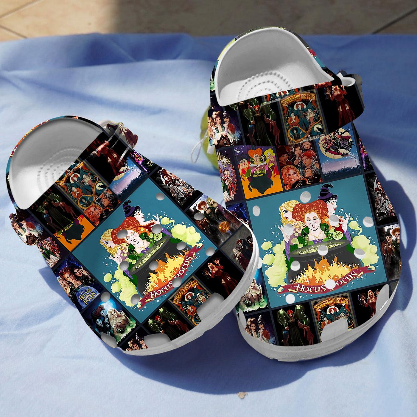 Hocus Pocus Movie Crocs Crocband Clogs Shoes Comfortable For Men Women and Kids