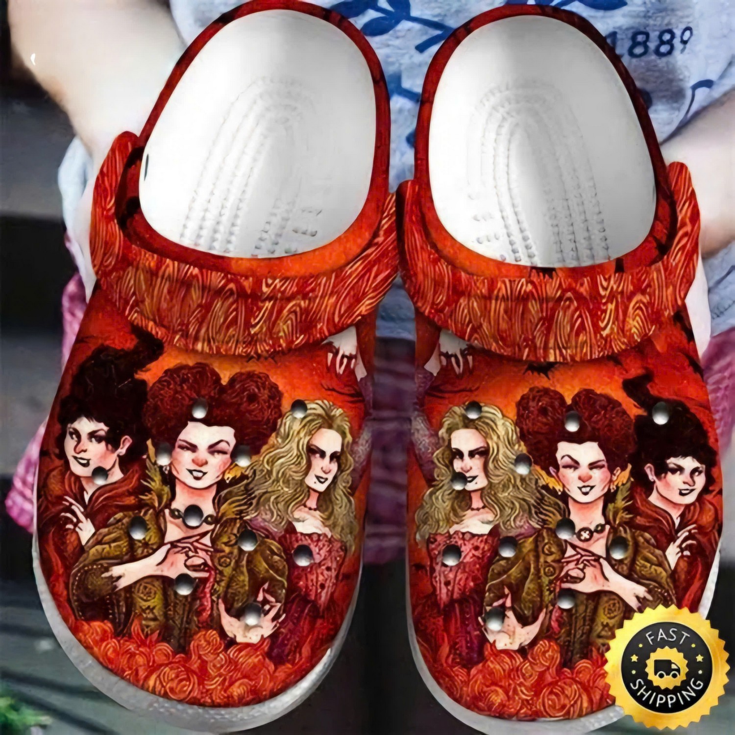 Hocus Pocus Movie Crocs Crocband Clogs Shoes Comfortable For Men Women and Kids