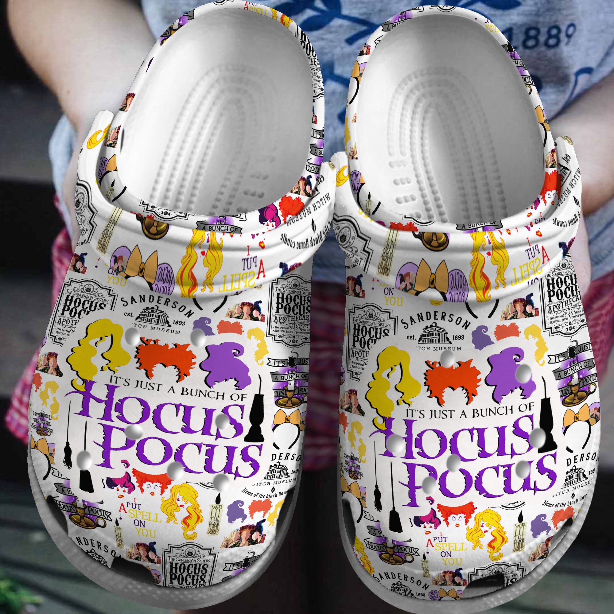 Hocus Pocus Movie Crocs Crocband Clogs Shoes Comfortable For Men Women and Kids