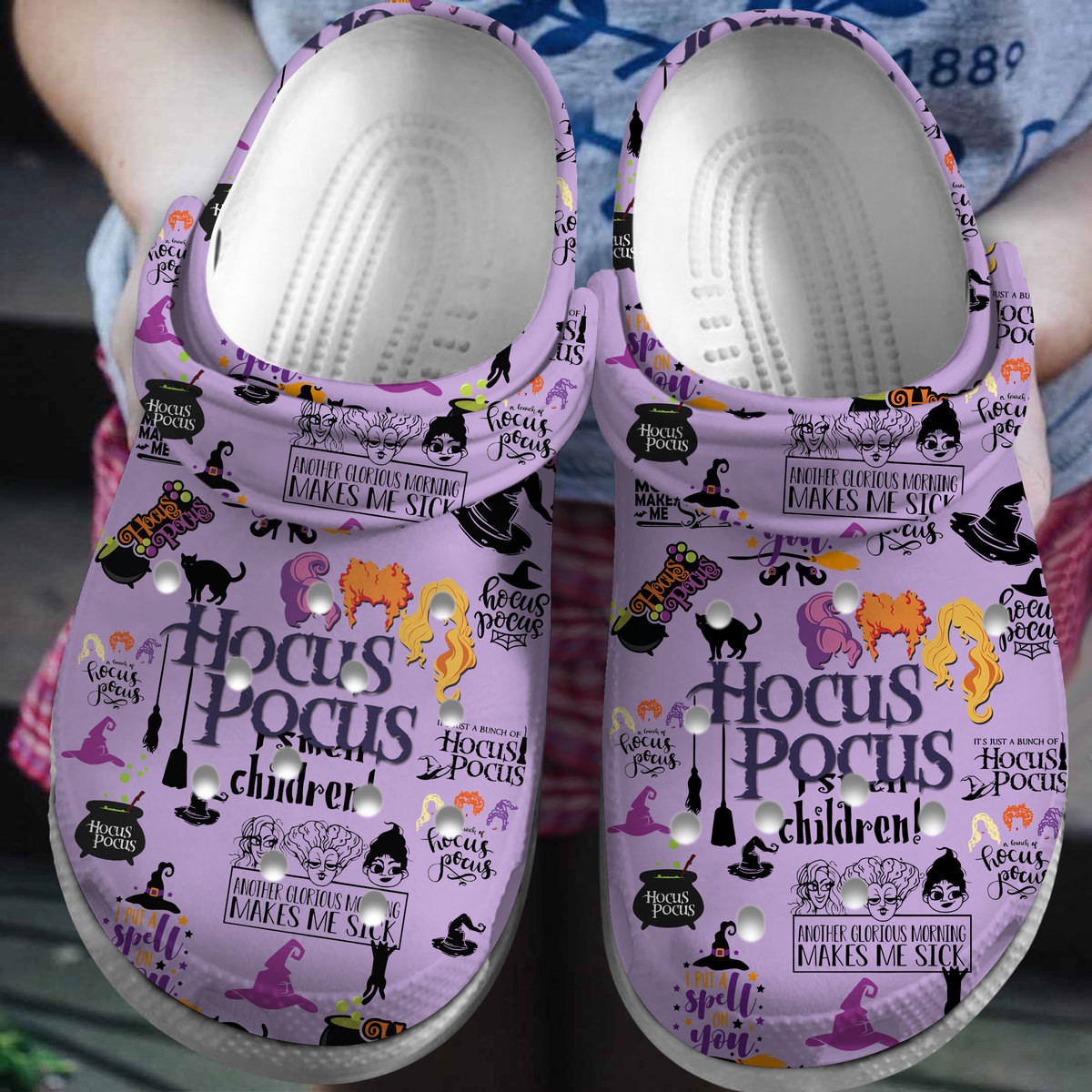 Hocus Pocus Movie Crocs Crocband Clogs Shoes Comfortable For Men Women and Kids